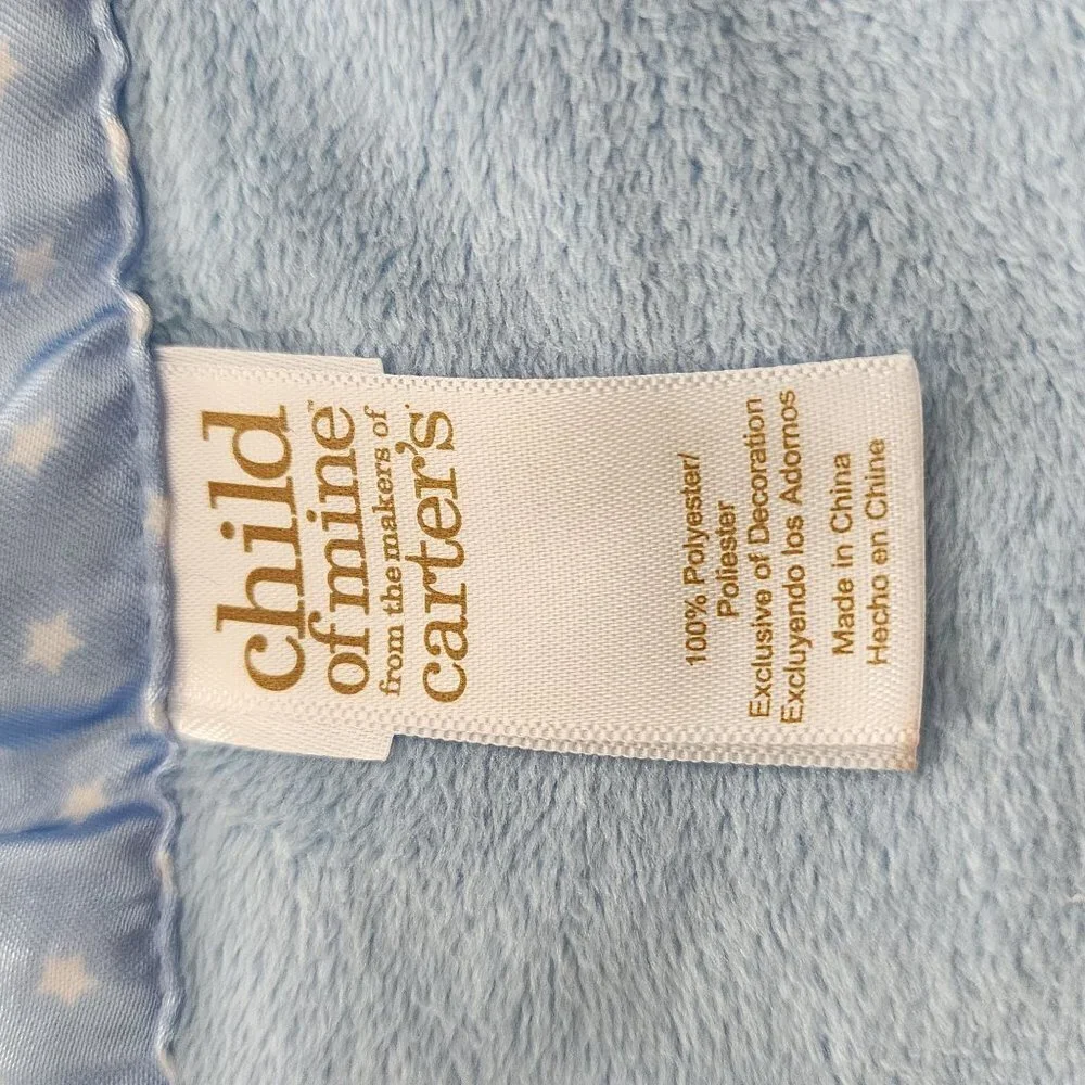 Child of Mine by Carter's Cute puppy dog baby Boy blanket Polka dot satin trim